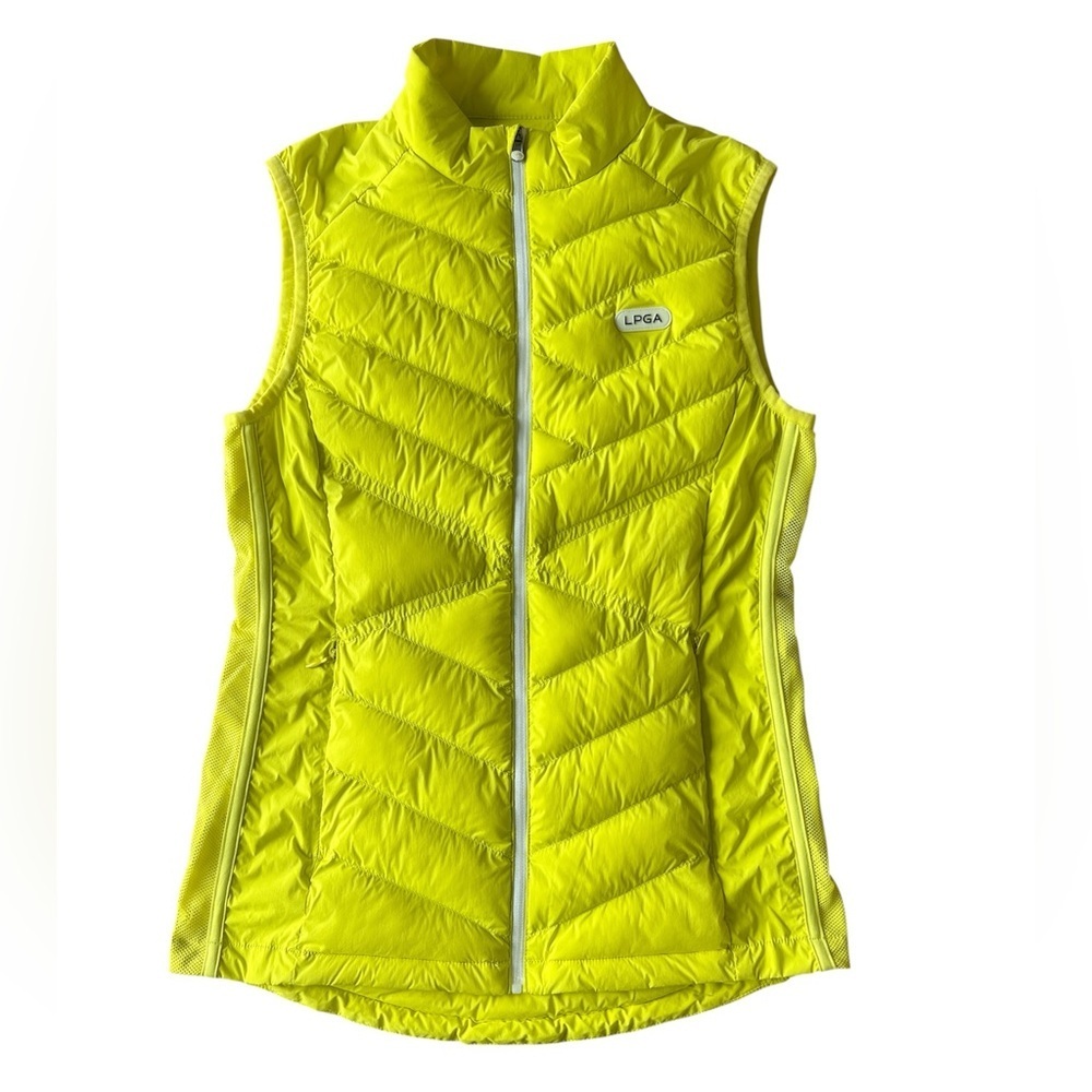 LPGA, Neon Yellow Puffer Vest Jacket
